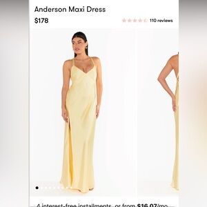Anderson Yellow Maxi Dress - Show Me Your MuMu
